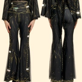 İspanyol Paça Yüksek Bel Pantolon